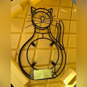 Black Metal Cat Wall Decor. 8 wide x 13 tall